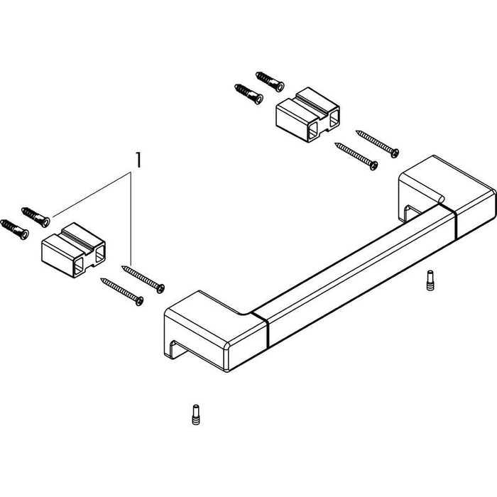 Hansgrohe AddStoris 浴室扶手 35cm｜多色