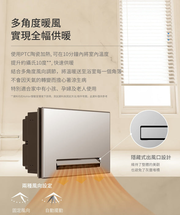 KOHLER 多功能浴室淨暖機丨S450G 尊享款丨77315TW-G-MZ