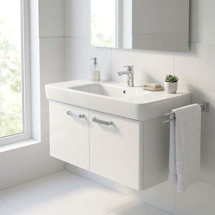 德國 Geberit Plan 85cm 大檯面式可壁掛面盆