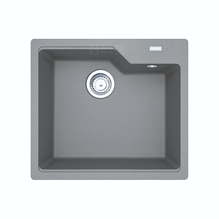 56cm 瑞士 Franke 花崗岩水槽(上嵌安裝)｜耐高溫280度，抗刮不吃色