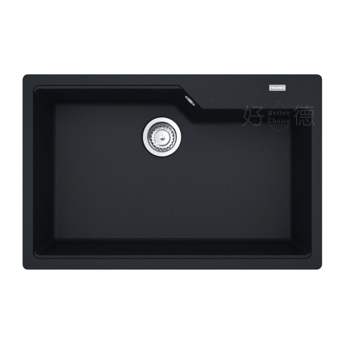 78cm 瑞士 Franke 花崗岩水槽(上嵌安裝)｜耐高溫280度，抗刮不吃色