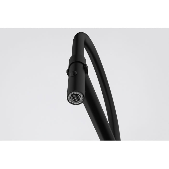 Franke Icon 下拉式廚房龍頭｜霧黑色｜兩段出水