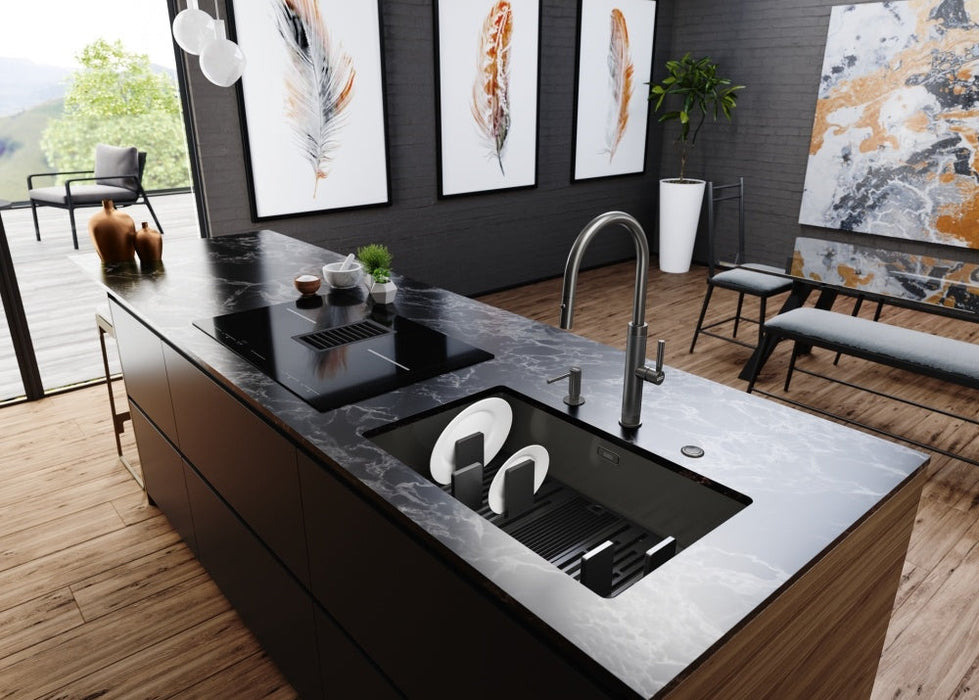 Franke Masterpiece 伸縮廚房龍頭(客製色)｜特殊刻紋手把