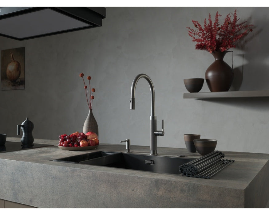 Franke Masterpiece 伸縮廚房龍頭(客製色)｜特殊刻紋手把