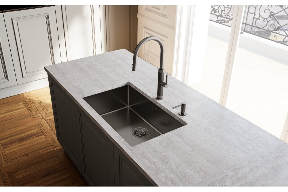 Franke Masterpiece 伸縮廚房龍頭(客製色)｜特殊刻紋手把