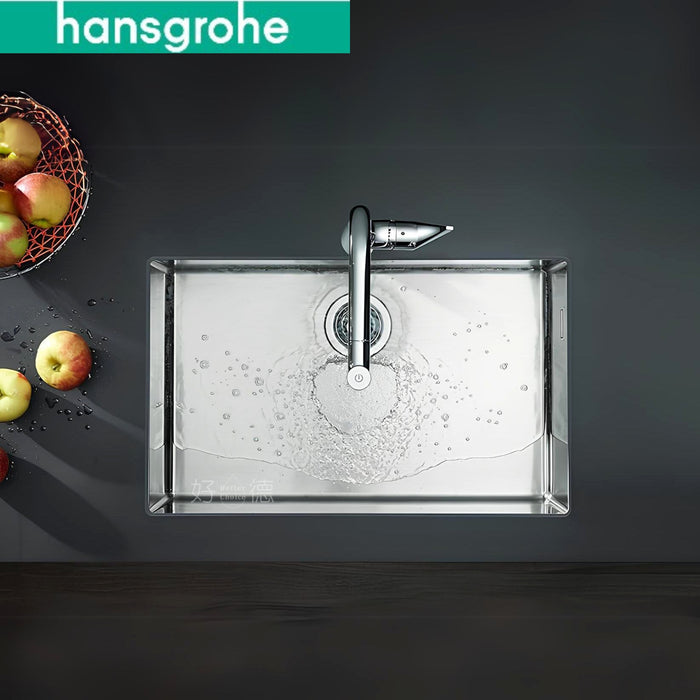 Hansgrohe 71cm 不鏽鋼下嵌水槽｜含排水組