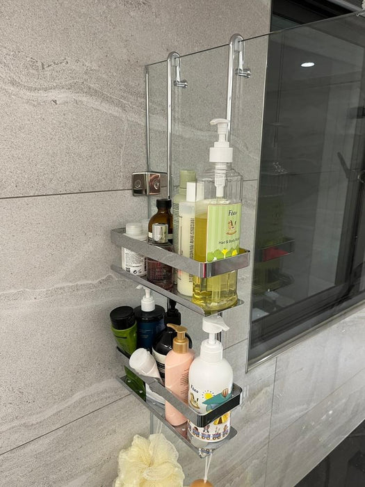 德國 Giese Bodyguard® 淋浴拉門活動置物架｜雙層