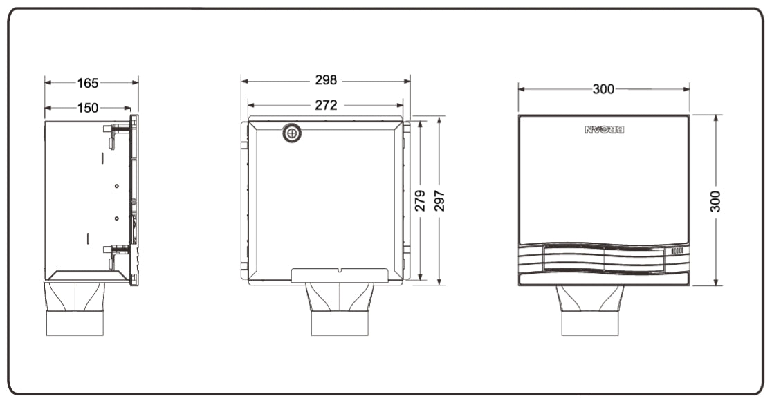 美國 百朗Broan 八合一 浴室暖風機｜異味偵測｜感應LED夜燈 (30x30)