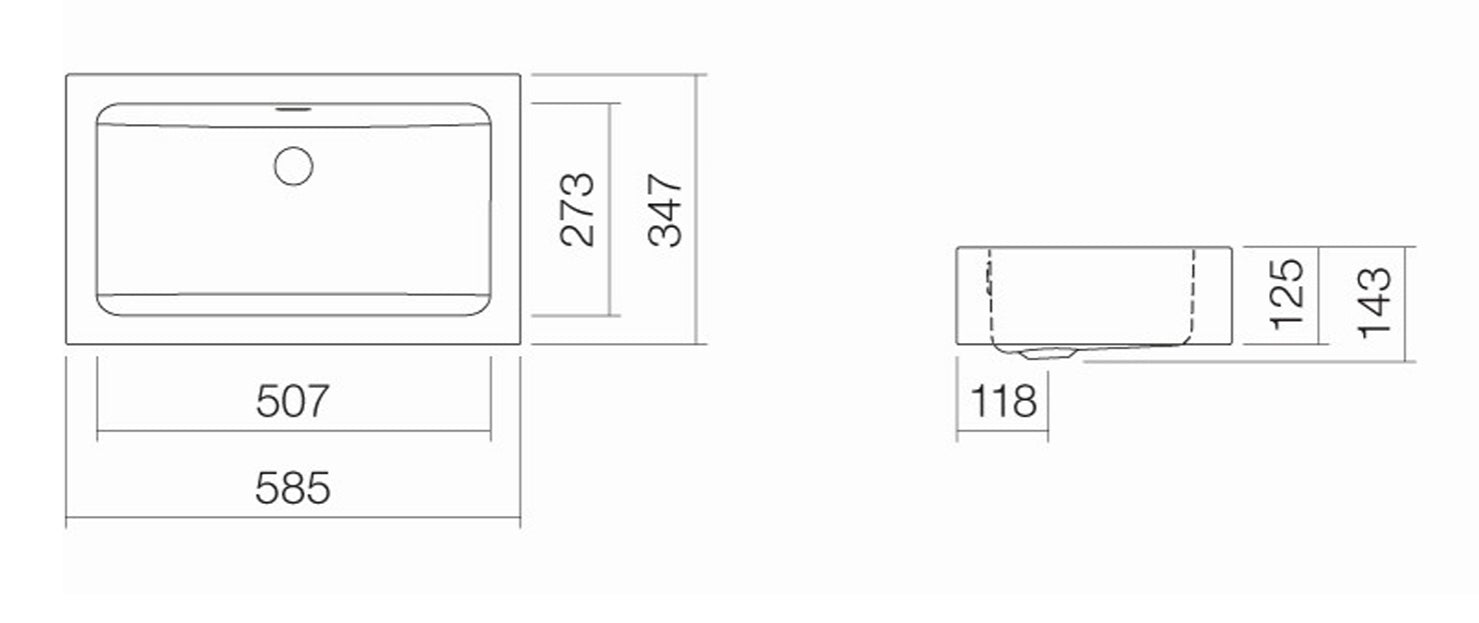 Alape WT.PR585 掛壁洗手台｜搪瓷鋼材質 - 限台中以北