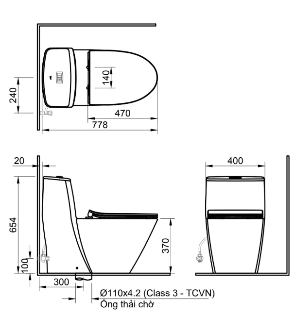 INAX 單體馬桶 AC-919VRN-TW/BW1