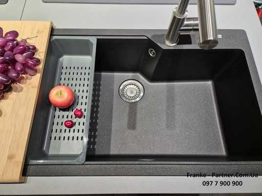 78cm 瑞士 Franke 花崗岩水槽(上嵌安裝)｜耐高溫280度，抗刮不吃色