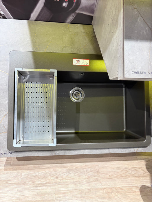 84cm 海福樂 花崗岩下嵌水槽｜德國製｜Montano N100U