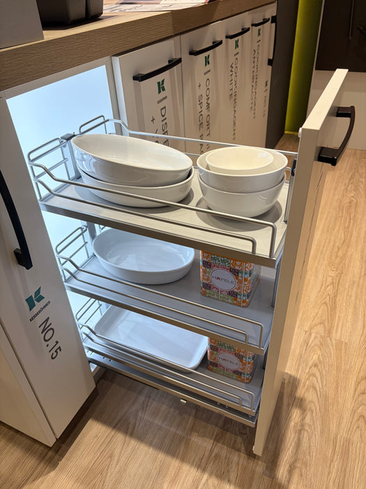 德國 Kesseböhmer Dispensa Junior III 頂級座式側拉籃 30cm  - 承重40kg