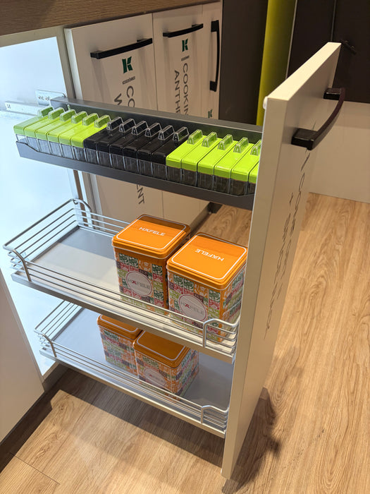 德國 Kesseböhmer Comfort II 緩衝側拉籃｜20/30cm 調味料收納架 - 承重28kg