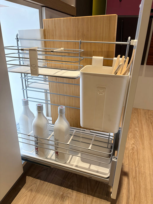 德國 Cooking Agent 多功能調味料側拉籃 30cm｜刀架砧板收納 - 承重 16 kg