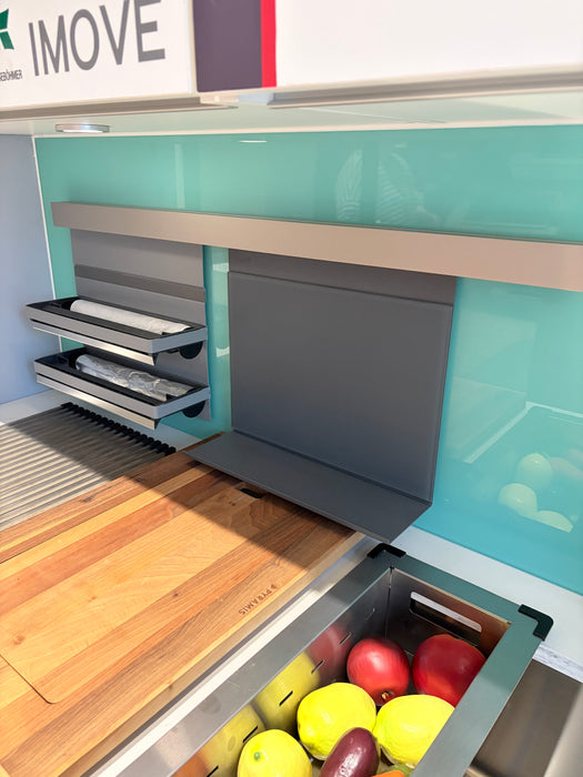 德國 MosaiQ 廚房滑軌置物架6件組｜120cm｜深色款