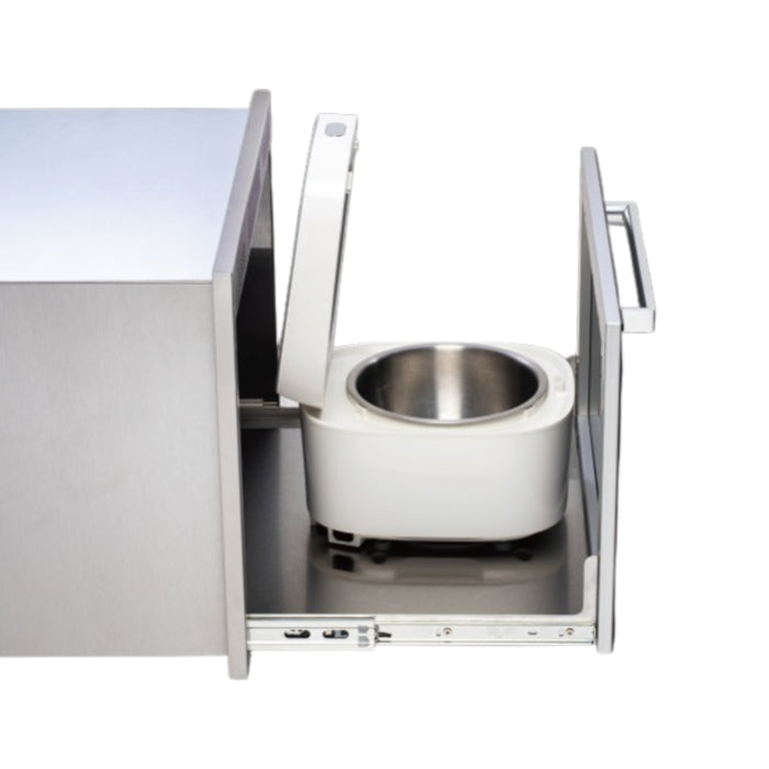 Pacific 太平洋 炊飯器收納櫃(抽屜式) 高46cm｜不鏽鋼色&黑色