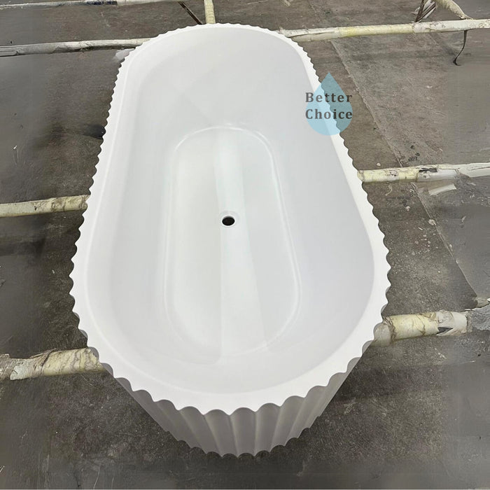 PA-G01 好德壓克力獨立浴缸｜杯子蛋糕造型｜波浪紋邊 - 霧面