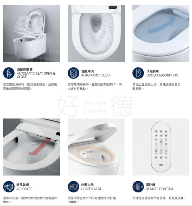 <私訊享折扣🎉> 德國 Grohe IGINA 全自動電腦馬桶 - 限台中以北