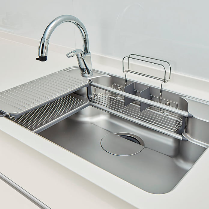 79cm LIXIL 靜音 3D立體 不鏽鋼大水槽 - A9U壓花款 | 日本原裝 - 大全配