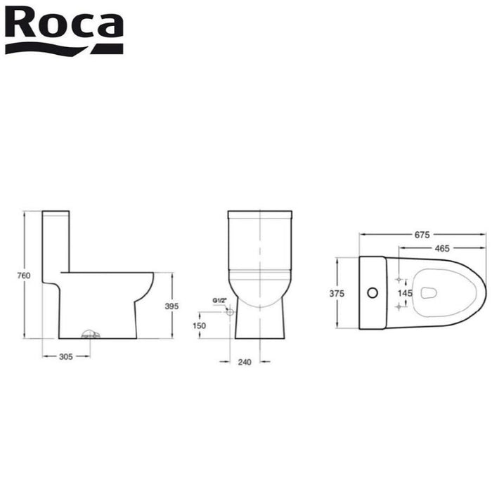 Roca Vienna 抗菌陶瓷馬桶｜可加購免治蓋