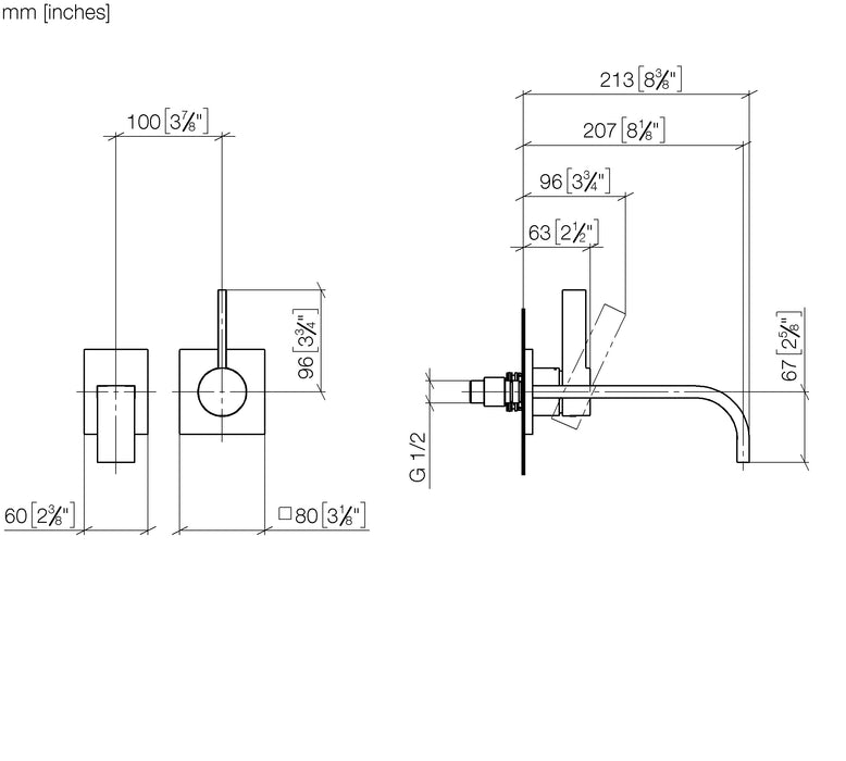 Dornbracht MEM 壁式面盆龍頭  |需另購專用閥心