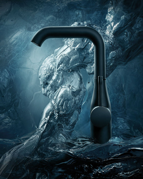 Grohe Essence 出水頭可旋轉面盆龍頭｜烤漆霧黑