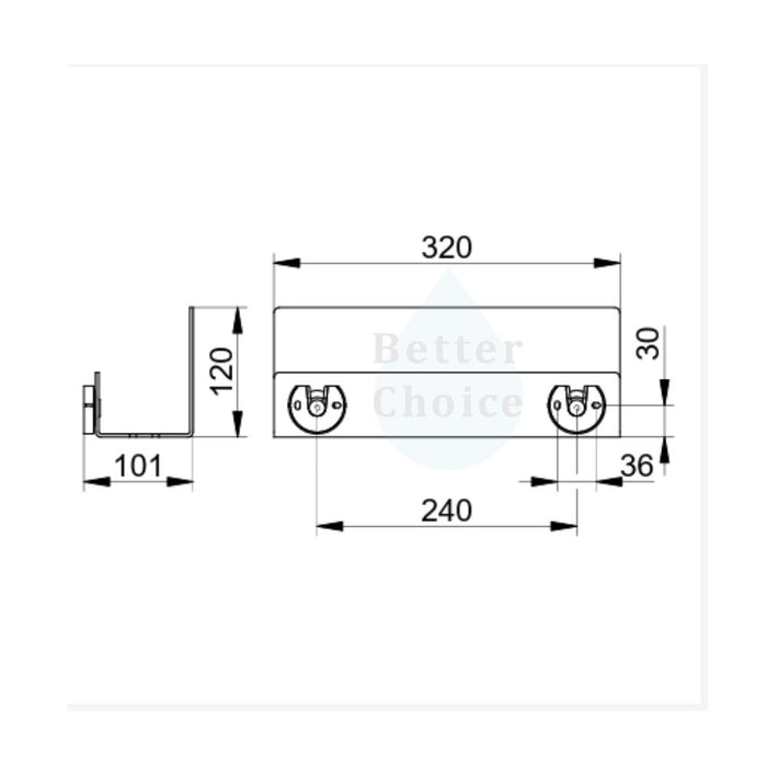 Keuco Plan 可拆式浴室置物架｜32cm｜瀝水設計