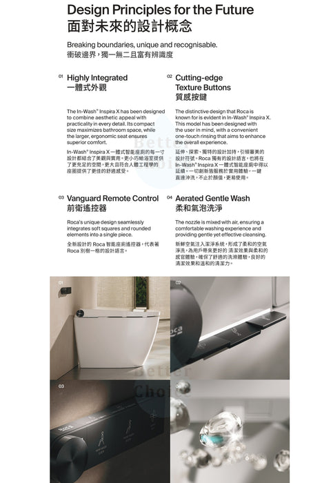 Roca Inspira X 一體式智能馬桶｜自動沖水/自動開蓋