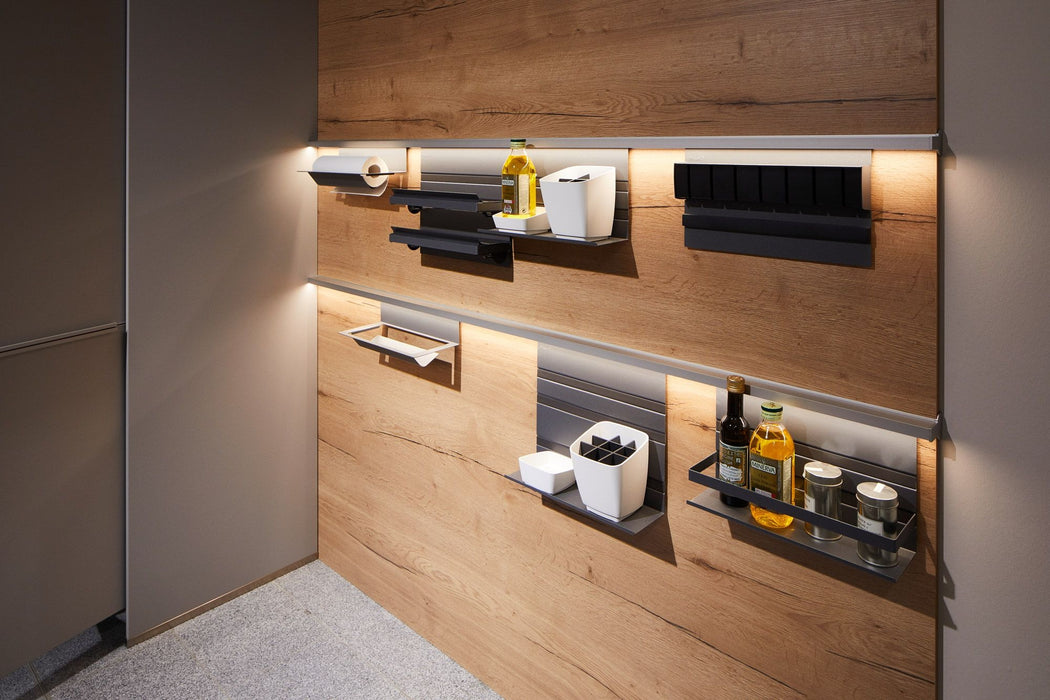 德國 MosaiQ 廚房滑軌置物架6件組｜120cm｜深色款