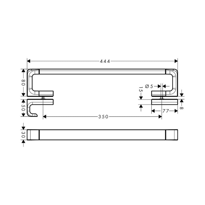 Axor Universal 淋浴間門把手｜44cm