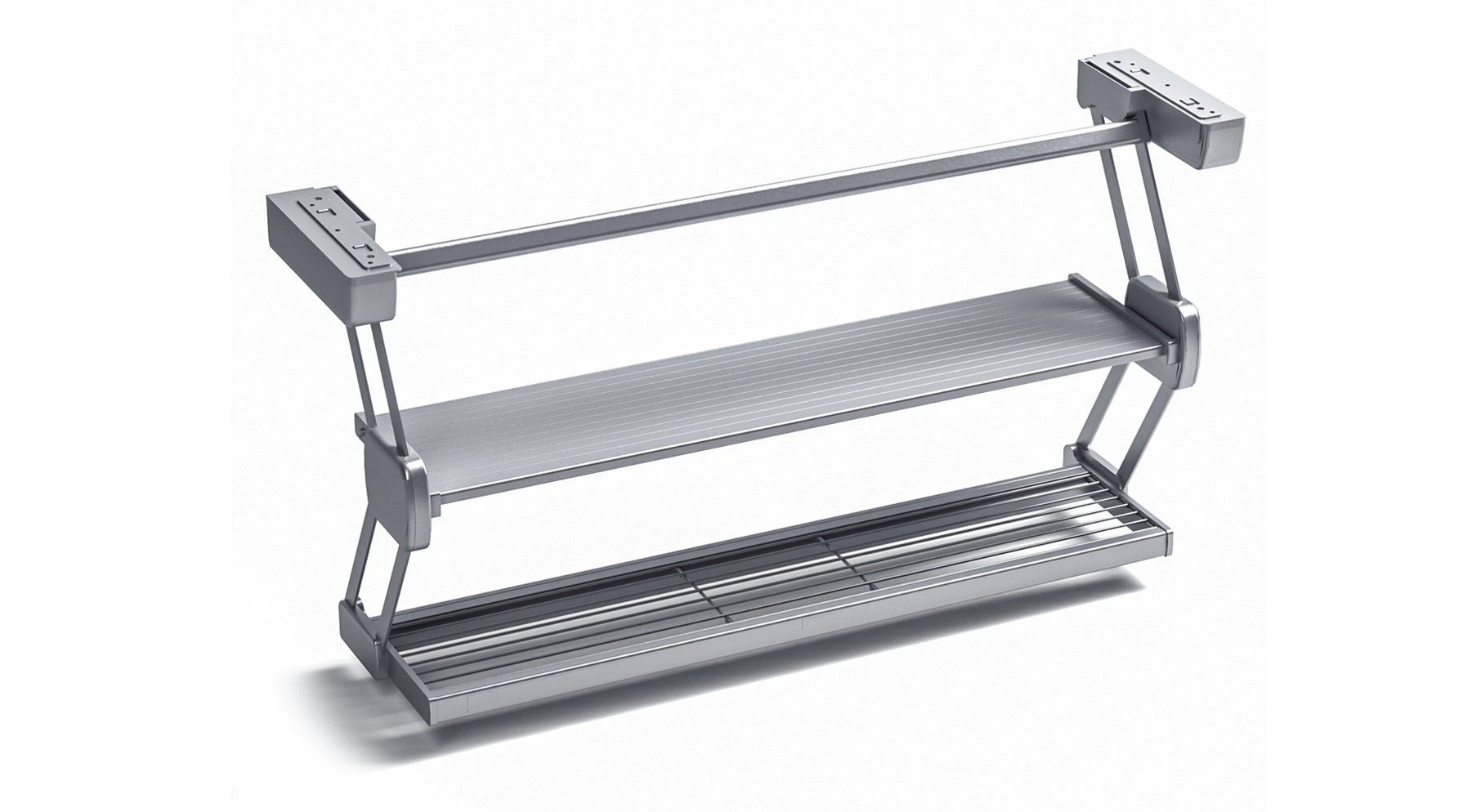 日本 DAYDO Z型下拉收納架｜雙層 60cm ELZ6010G ELZ6010B — 好德 Better Choice 廚衛精品