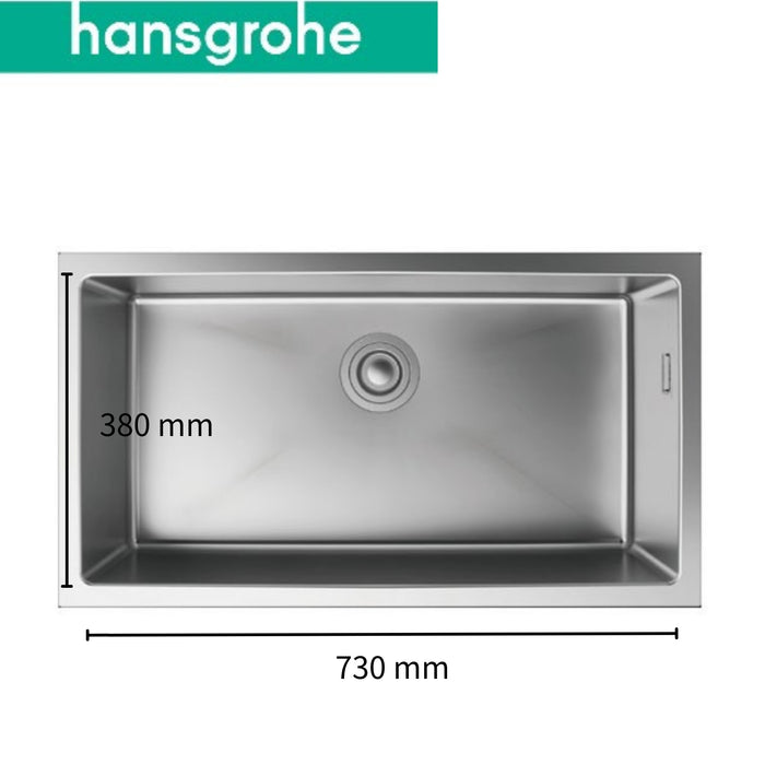 好德-Hansgrohe套餐｜78cm 不鏽鋼水槽 + M42 伸縮廚房龍頭