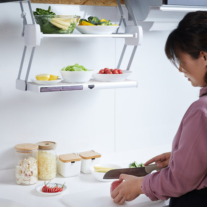 日本 DAYDO 廚櫃用 Z型下拉收納架｜雙層 90cm