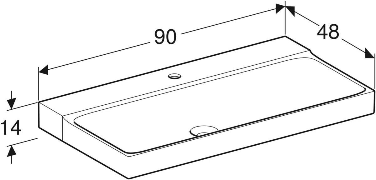 德國 Geberit Xeno² 90cm 可壁掛大面盆