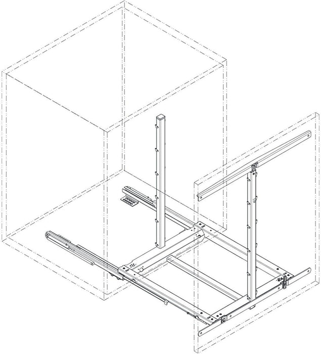 德國 Kesseböhmer Dispensa Junior III 頂級座式側拉籃 30cm  - 承重40kg