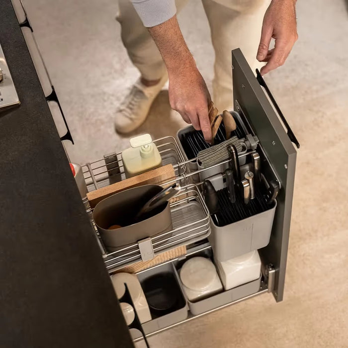 德國 Cooking Agent 多功能調味料側拉籃 30cm｜刀架砧板收納 - 承重 16 kg