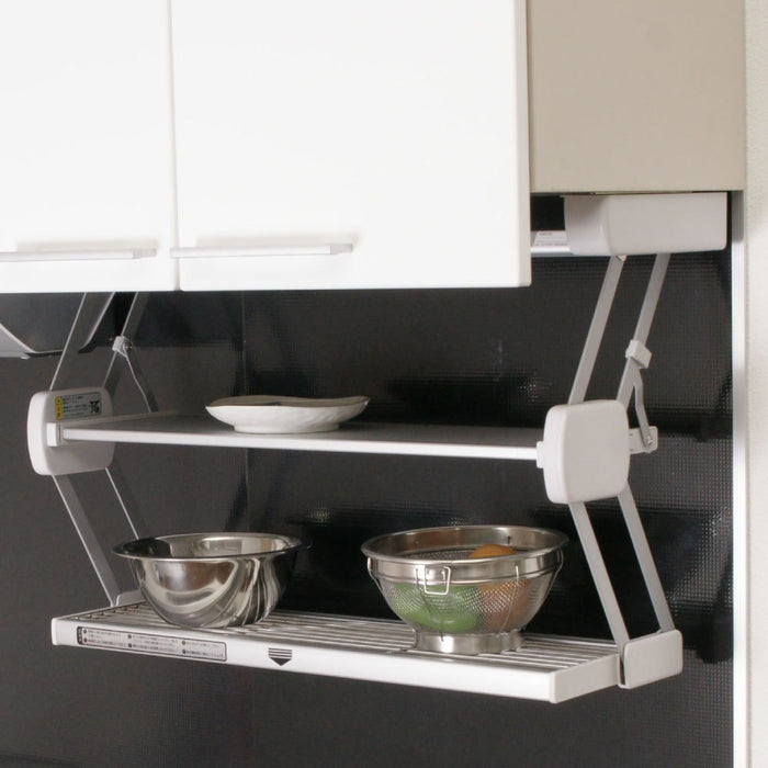 日本 DAYDO Z型下拉收納架｜雙層 60cm