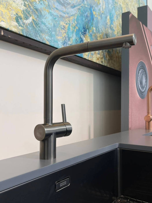 Franke 實心不鏽鋼伸縮廚房龍頭 CT131SP｜客製色 - 無鉛