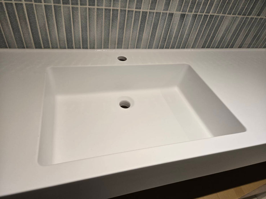 好德訂製 BC F60 人造石台上盆(方邊)｜一體成型大檯面｜交期 3-4 週 (限新竹以北)