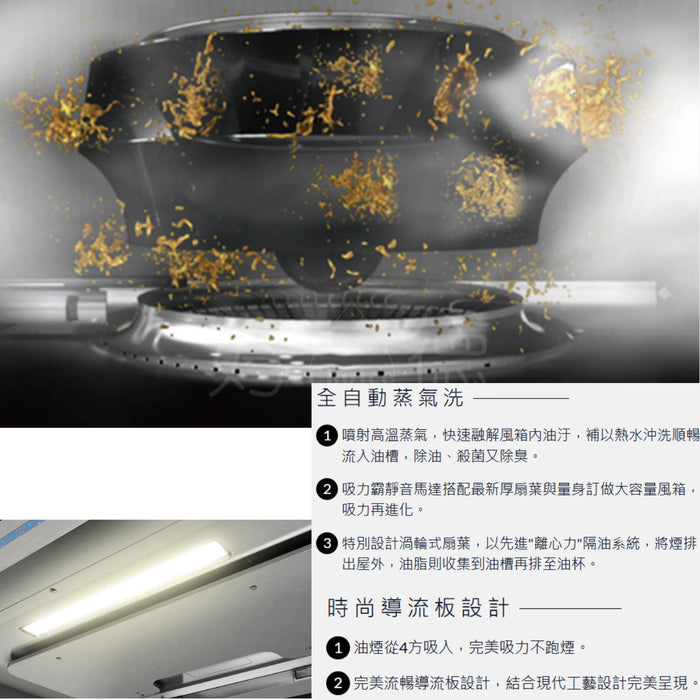 Pacific 太平洋 蒸好洗 排油煙機 80/90cm｜首創自動蒸氣洗