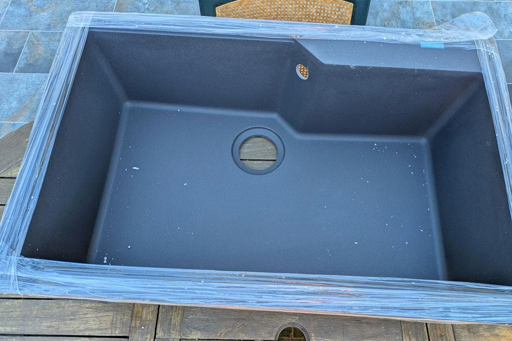 78cm 瑞士 Franke 花崗岩水槽(上嵌安裝)｜耐高溫280度，抗刮不吃色