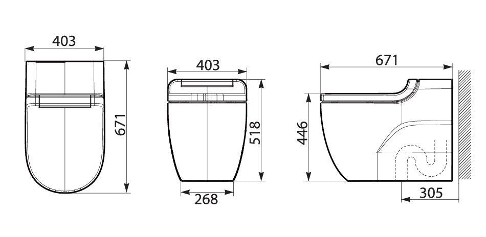 Roca IN-WASH® Meridian 紐瑞一體式智能馬桶｜自動沖水洗淨
