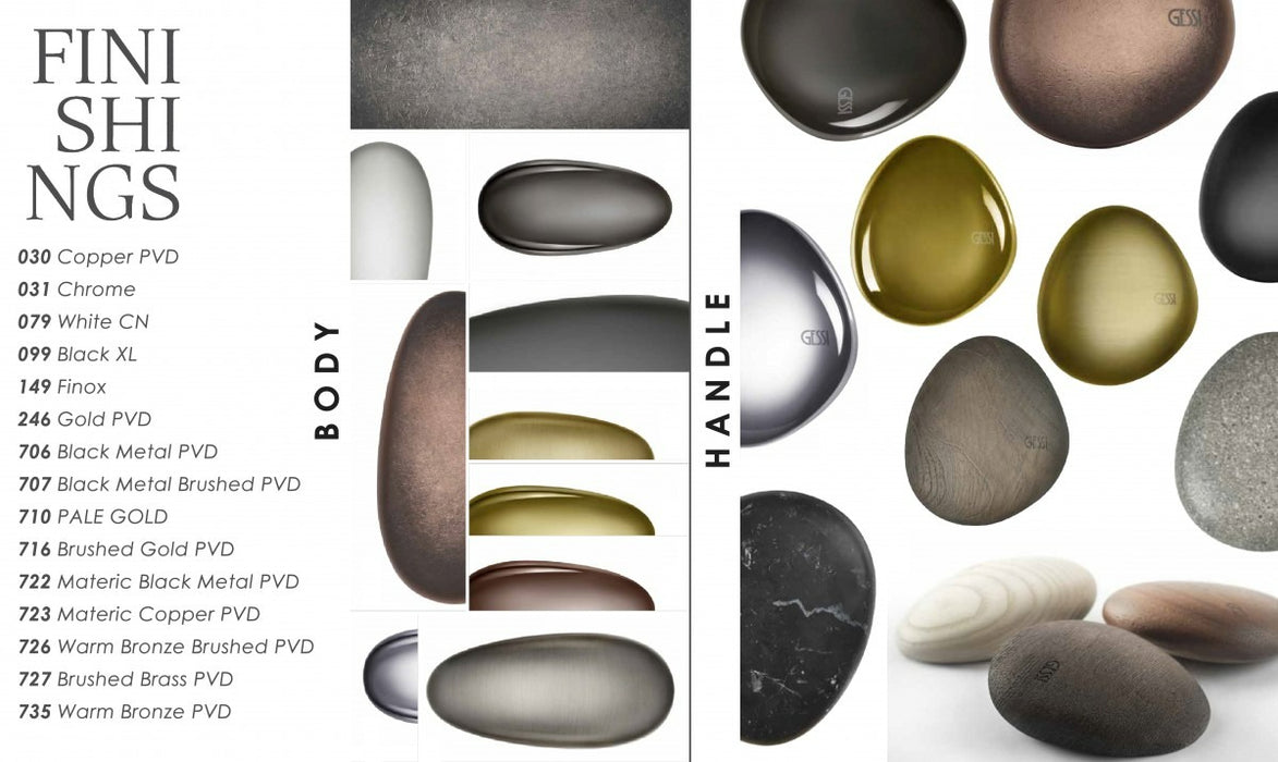 Gessi Equilibrio 鵝卵石面盆龍頭主體 52001 (需另購手把) 多色可選｜請洽客服詢價