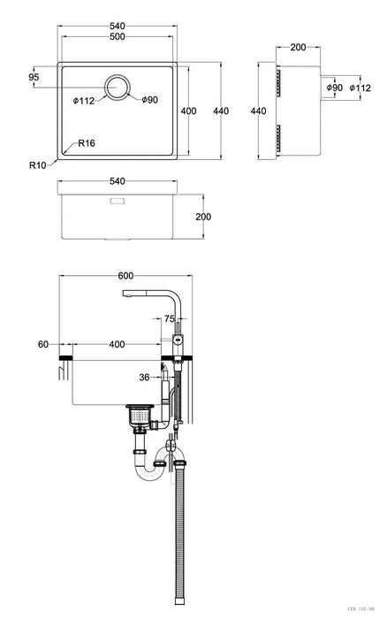 54cm Franke Maris晶亮系列 不鏽鋼廚房水槽