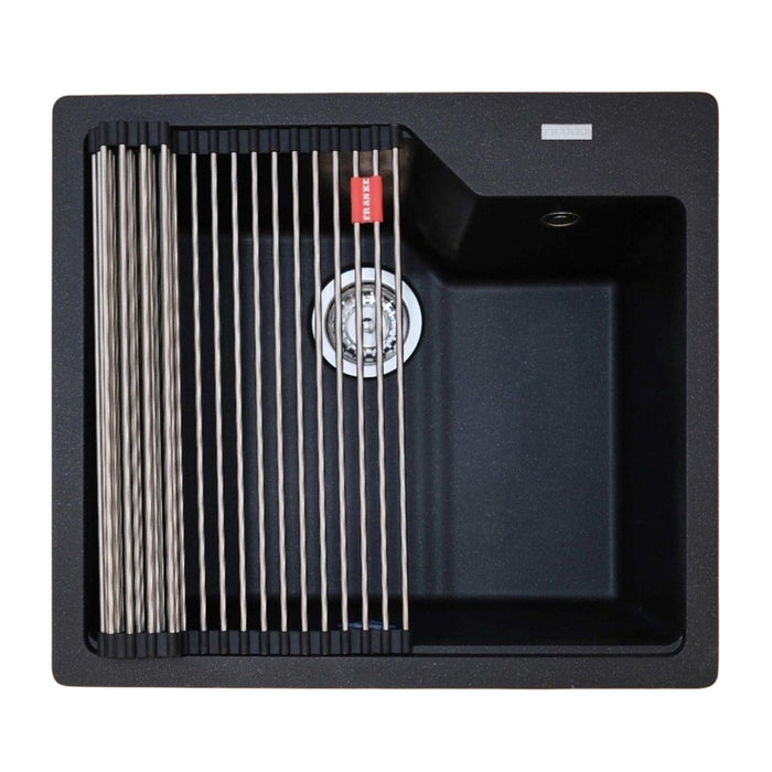 56cm 瑞士 Franke 花崗岩水槽(上嵌安裝)｜耐高溫280度，抗刮不吃色