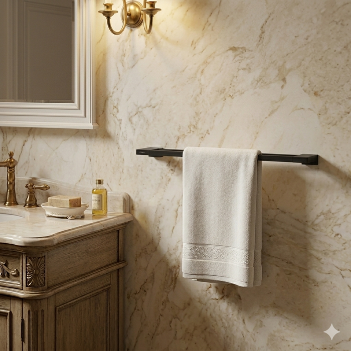 Hansgrohe AddStoris 雙杆毛巾架 65cm｜浴巾架