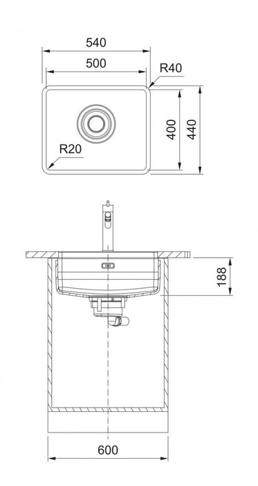 瑞士 Franke Maris - 極致靜音不鏽鋼廚房水槽｜54cm｜消音墊設計
