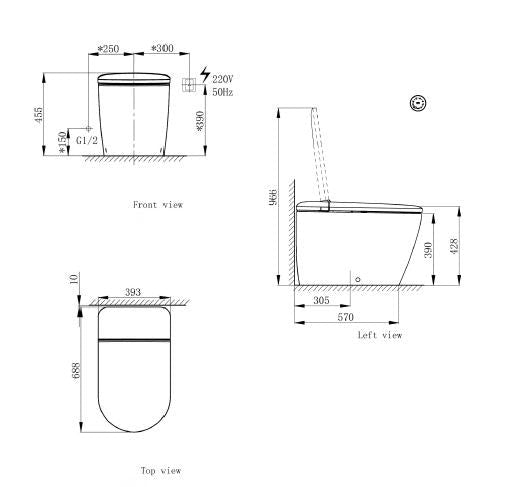 瑞士 AXENT Meta 無水箱一體式智能馬桶 - 限台中以北