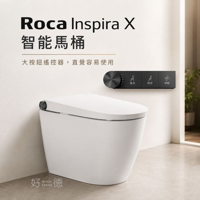 Roca Inspira X 一體式智能馬桶｜自動沖水/自動開蓋